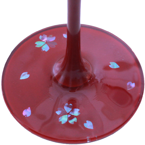 螺鈿（らでん）ペアワイングラス　桜