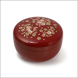 山中漆器 桜づくしボンボニエール ペア – 金沢金箔入りこんぺいとう付き★日本土産（みやげ）や記念品に！英語説明書つき