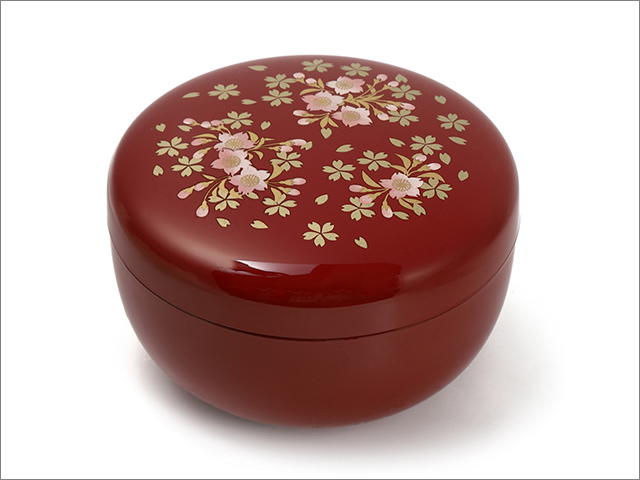 山中漆器 桜づくしボンボニエール ペア – 金沢金箔入りこんぺいとう付き★日本土産（みやげ）や記念品に！英語説明書つき