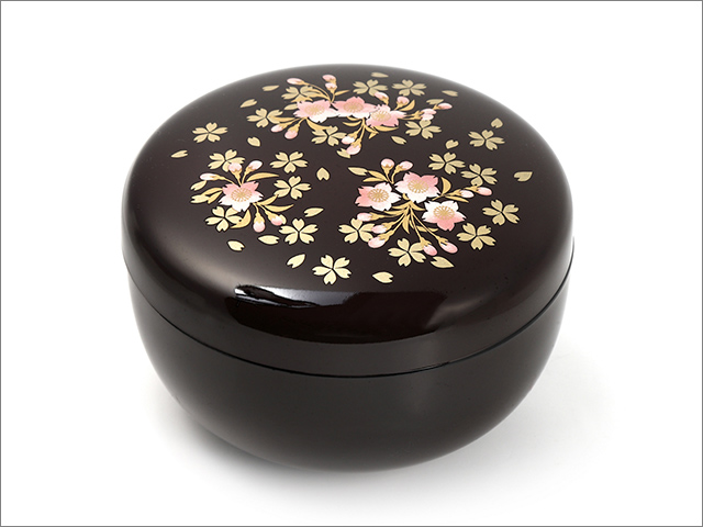 山中漆器 桜づくしボンボニエール ペア – 金沢金箔入りこんぺいとう付き★日本土産（みやげ）や記念品に！英語説明書つき