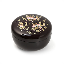 山中漆器 桜づくしボンボニエール ペア 金沢金箔入り金平糖付き★日本土産（みやげ）や記念品に！英語説明書つき