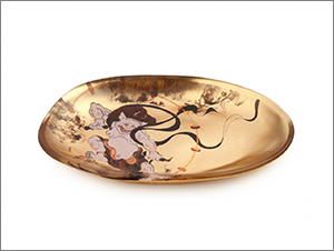 箔名画 ガラストレー　風神雷神図セット