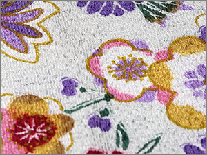 加賀友禅 風呂敷-しだれ桜-★日本土産（みやげ）や記念品に！英語説明書つき