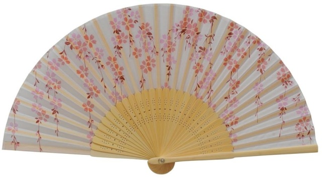 扇子_しだれ桜