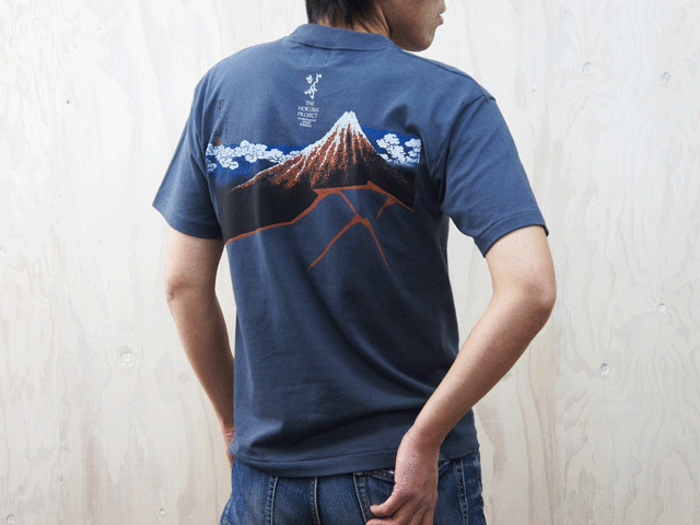 北斎Tシャツ山下白雨