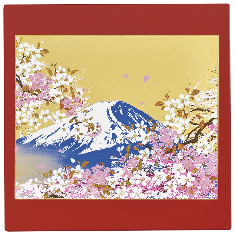 蒔絵マウスパッド　富士に桜