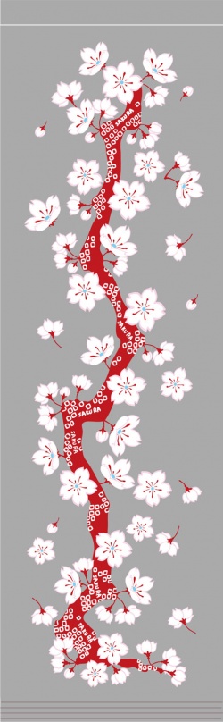 サプライズな日本土産 てぬぐい灯 桜の舞