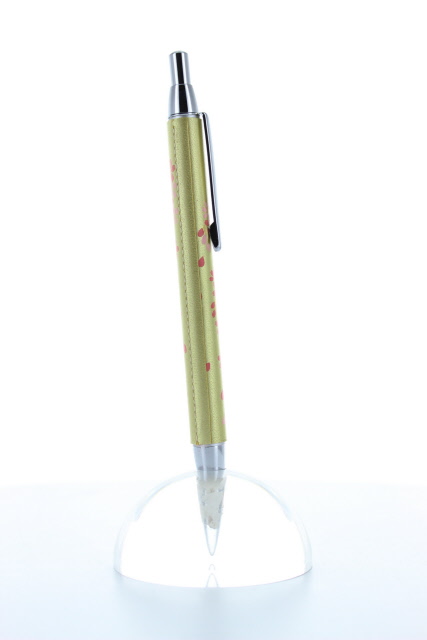 英語説明書つき‐本革蒔絵高級ボールペン‐しだれ桜金☆日本のお土産に最適！