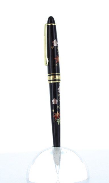 箔飾　高級　蒔絵竹笹文　ボールペン　木箱付　V　6023 箔飾 高級 蒔絵竹笹文 ボールペン 木箱付 V 6023